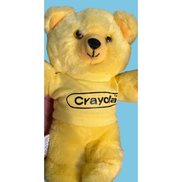 Crayola Burger King Plush Yellow Teddy Bear 1986 - Picture 2 of 12